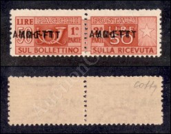 1950 - 50 Lire (21b/ba - Pacchi Postali) Con Doppia Soprastampa Nuovo Con Gomma  Integra - Cert. Colla (1.400) - Andere & Zonder Classificatie