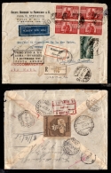 5 Dicembre 1947 - Primo Volo Roma Istanbul - Aerogramma Raccomandato Da Genova Con Affrancatura Di 450 Lire (565... - Sonstige & Ohne Zuordnung