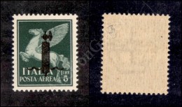 1944 - Saggi - 5 Lire (P12A - Aerea) Con Fascio Nero - Nuovo Con Gomma Integra - G. Colla (6.000) - Sonstige & Ohne Zuordnung