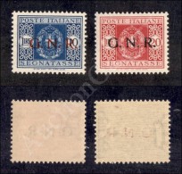 1944 - Segnatasse GNR - 10 Lire (58) + 20 Lire (59) Nuovi Con Gomma Integra (700) - Sonstige & Ohne Zuordnung