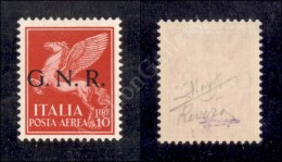 1944 - 10 Lire GNR (124 - Aerea) Nuovo Con Gomma Integra - Raybaudi (1.800) - Other & Unclassified