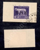 1944 - 3,70 Lire GNR (484) Su Frammento - Ve(rona) Tito(lare) 26.(4.44) - Molto Bello (450+) - Other & Unclassified