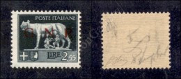 1943 - 2,55 Lire GNR (483A - Spaziati) Con Punto Grosso Dopo N (varietà A - Non Catalogata Su Questo Valore)... - Other & Unclassified