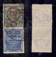 1924 - 1 Lira Columbia (19 - Pubblicitari) Usato (1.500) - Autres & Non Classés