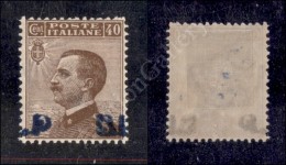 1921 - 40 Cent BLP (4Ai - Soprastampa Azzurro Nera) Con Soprastampa A Cavallo - Nuovo Con Gomma - Ottima Centratura... - Andere & Zonder Classificatie