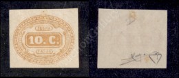 1863 - 10 Cent Giallo (1 - Segnatasse) Nuovo Con Gomma - Cert. Diena (2.500) - Autres & Non Classés