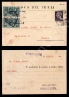 Due 25 Cent Bandiera (512) Come Tassa In Arrivo Il 4.8.45 Su Cartolina Da Padenghe (31/7) A Zoppole - Other & Unclassified