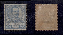 1901 - 25 Cent Azzurro (73) Nuovo Con Gomma - Ben Centrato - Molto Bello (1.600) - Other & Unclassified