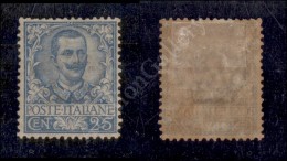 1901 - 25 Cent Azzurro (73) Nuovo Con Gomma - Ben Centrato - Molto Bello (1.600) - Andere & Zonder Classificatie