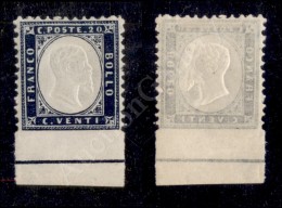 1862 - 20 Cent Azzurro (2l) Bordo Foglio Nuovo Con Gomma Integra Ottimamente Centrato (750) - Other & Unclassified