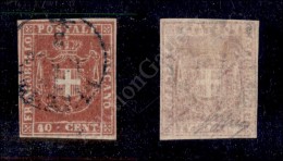 1860 - 40 Cent Carminio Scarlatto (21a) - Molto Bello - Oliva (550) - Sonstige & Ohne Zuordnung