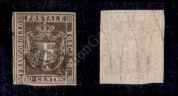 1860 - 10 Cent Bruno (19) Con Grandi Margini - Molto Bello (100) - Other & Unclassified