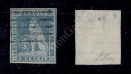 1851 - 2 Crazie Azzurro (5) - Molto Bello - Oliva (250) - Autres & Non Classés