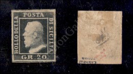 1859 - 20 Grana Ardesia Scuro (13c) Nuovo Con Gomma - Punti Chiari - Asinelli (1.650) - Andere & Zonder Classificatie