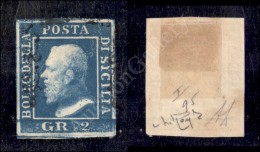 1859 - 2 Grana Cobalto Scuro (6c - Pos. 95) - Molto Bello - Diena + Raybaudi (900) - Autres & Non Classés
