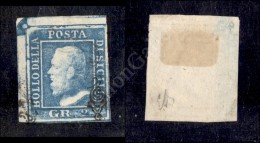 1859 - 2 Grana Azzurro (6) Angolo Di Foglio (pos. 1) - Molto Bello - Diena (220) - Other & Unclassified