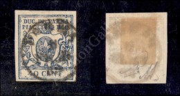 1857 - 40 Cent Azzurro Scuro (11a) - Diena (1.000) - Other & Unclassified