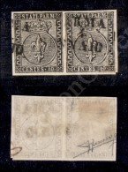 1852 - 10 Cent Bianco (2) - Coppia Orizzontale - Molto Bella - Sorani (600) - Other & Unclassified