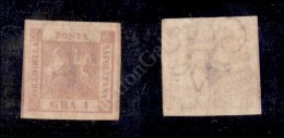 1858 - 1 Grano Rosa Carminio (4d - Carta Sottile) Nuovo Senza Gomma - Molto Bello (900) - Autres & Non Classés