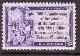 USA 1952 500th Anniversary Of Gutenberg Bible, MNH (SG 1011) - Ongebruikt