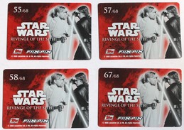 4 Cartes 3D Star Wars Revenge Of The Sith Flix Pix 2005 Topps - Star Wars