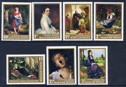 HUNGARY 1966 National Gallery Paintings Set MNH / **.  Michel 2291-97 - Nuevos