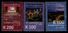 (071) Myanmar / Burma / Birmanie  Independence / Unabhängigkeit / 2016  ** / Mnh  Michel 442-44 - Burma (...-1947)