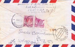 BRITISH MALAYA, MALACCA 1954 COMMERCIAL COVER POSTED FROM MALACCA FOR NACHANDUPATTI, SOUTH INDIA VIA SINGAPORE - Malayan Postal Union