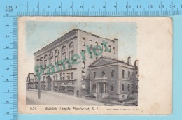 Pawtucket R.I. USA  -Masonic Temple, Undivide   - 2 Scans - Pawtucket