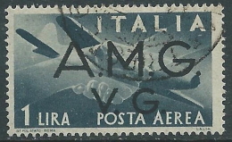 1945-47 TRIESTE AMG VG POSTA AEREA USATO 1 LIRA - L4 - Afgestempeld