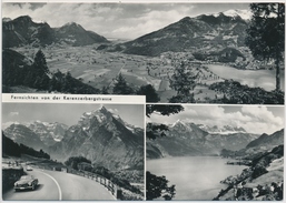 Café Kerenzer-Berghus - Panorama Auf Linthebene Und Weesen^am Walensee, Glärnisch, Rauti Und Näfels, Walensee - Näfels