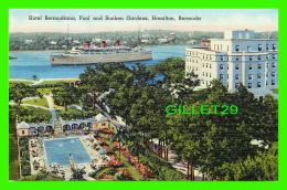 BERMUDES - HOTEL BERMUDIANA, POOL & SUNKEN GARDENS, HAMILTON, BERMUDA -  No 265 - YANKEE STORE - BICYCLES  - - Bermuda