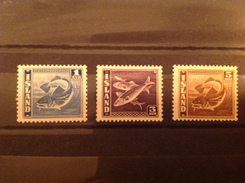 Iceland 1939-45 Fishes 1e To 5a ( Perf 14x13.5) Mint SG 242-4 - Unused Stamps