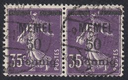 FRANCE Francia Frankreich (colonie) - 1920/1921 - Memel - Yvert 23, Due Francobolli Uniti, Obliterati - Used Stamps