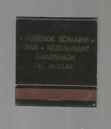 G-I-E , Tabac , Boites , Pochette D'ALLUMETTES , Publicité , AUBERGE ROMAINE , Bar , Restaurant , CHASSENON , Charente - Matchboxes