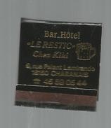 G-I-E , Tabac , Boites , Pochette D'ALLUMETTES, Publicité , AUBERGE ROMAINE , Bar-hôtel LE RESTIC , Chabanais , Charente - Boites D'allumettes