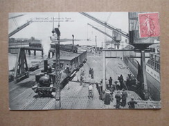 Delcampe - GIRONDE  33     PAUILLAC  -  L´ARRIVEE DU TRAIN  TRANSATLANTIQUE  ....     TRES  ANIME     TTB - Pauillac