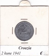 CROAZIA  2 KUNE 1941  COME DA FOTO - Croatie