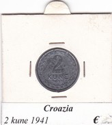 CROAZIA  2 KUNE 1941  COME DA FOTO - Croatia
