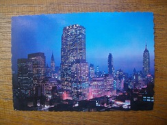 états-unis , New York City, Night Falls On Midtown Manhattan - Panoramic Views