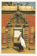 V498 Nepal - Bhadgaon - La Porta D'Oro - Cartolina Con Legenda Descrittiva - Asia