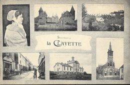 Souvenir De La Clayette - Multivues: église, Château, Hôpital... - Carte Non Circulée - Souvenir De...