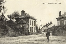 CPA (80) CONTY  Rue Verte    (b Bur) - Conty