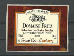 2008 ALSACE VIN GRAND CRU MAMBOURG DOMAINE FRITZ GRAINS NOBLES GEWURZTRAMINER CAVE SIGOLSHEIM NEUF QUALITÉ - Gewurztraminer