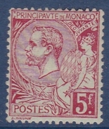 Monaco N°21a Carmin Sur Vert - Neuf * - TB - Unused Stamps
