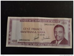 Burundi : Billet De100 Franc 1990 - Burundi