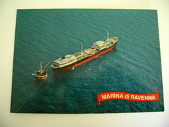 NAVE SHIP PETROLIERA MARINA DI RAVENNA ISOLA D'ACCIAIO DELLA SAROM - Tankers