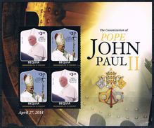 Bloc Sheet Pape Pope  Jean Paul II Neuf  ** MNH  Bequia St Vincent Grenadines  2014 - St.Vincent & Grenadines