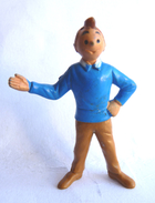 FIGURINE PUBLICITAIRE ESSO France Peinte -Tintin - TINTIN 1973 (2) - Tim & Struppi