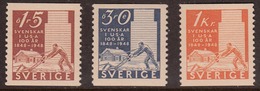 Sweden 1948 Mint No Hinge, Sc# 400-402, Mi 340-342 - Nuevos